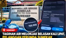 Foto: Tagihan air pelanggan Perumda Sumekar mencapai Rp700.900.
