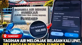 Foto: Tagihan air pelanggan Perumda Sumekar mencapai Rp700.900.