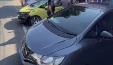 Foto: Dua mobil Honda Brio yang ditindak Satlantas Polresta Sumenep.