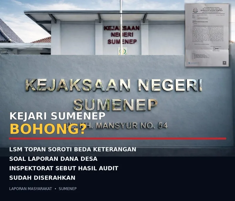 Foto: LSM TOPAN soroti perbedaan keterangan Kejari dan Inspektorat soal laporan Dana Desa.