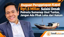 Foto: Sulaisi Abdurrazaq (Kiri) dan kapal KLM AYTA CK 2 GT 53 yang diduga digelapkan (Kanan). 