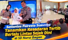 Satlantas Polresta Sumenep Tanamkan Kesadaran Tertib Berlalu Lintas Sejak Dini di SD Nurul Bayan
