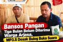Foto: Ketua MP3.S Sahnan (kanan) bersama rekannya saat membahas persoalan bantuan pangan di Kecamatan Arjasa, Sumenep.