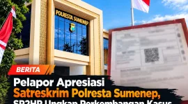 Foto: Gedung Polresta Sumenep dan dokumen SP2HP terkait perkembangan kasus.