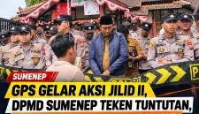 Foto: Aksi GPS jilid II di Kantor DPMD Sumenep.